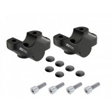 Hepco & Becker Offset Styrehever Sort 30mm høy, 18mm bak – 4245-VTS-30-18-BL