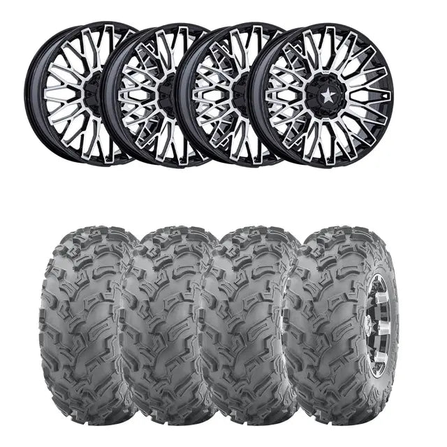 Hjulpakke 27 - Can-Am 4x4 – Wanda P3006, MSA M50 Clubber Sort BM,+10