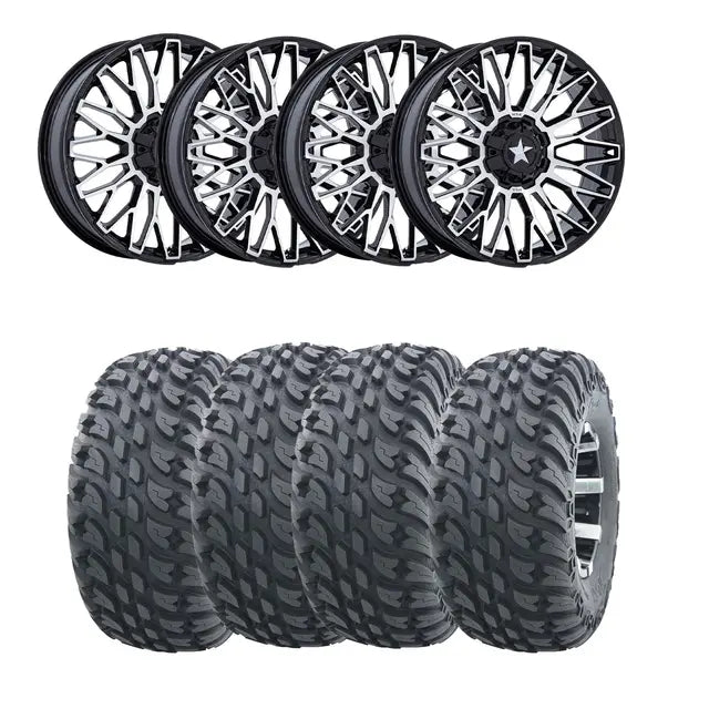 Hjulpakke 45 -Can-Am 4x4 – Wanda VS3020,MSA M50 Clubber Sort BM,+10