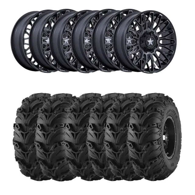 Hjulpakke 48 - Can-Am 6x6 – Mud Lite 2, MSA M50 Clubber Sort M,+10