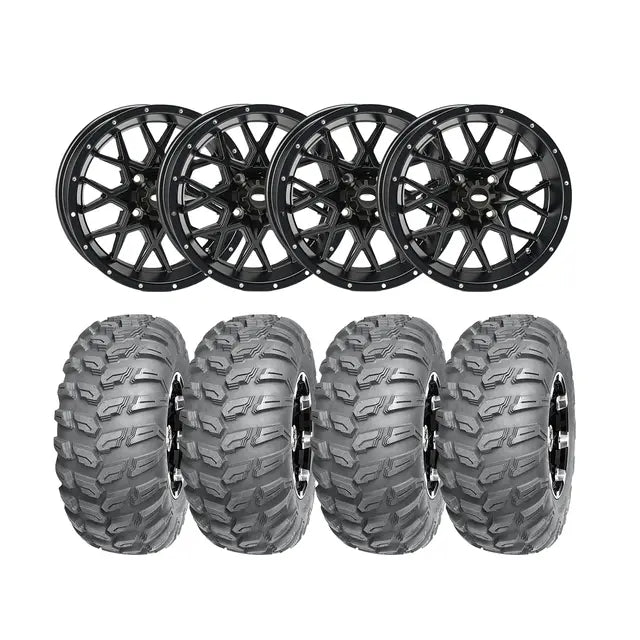 Hjulpakke 62 - Can-Am 4x4 – Wanda P3035 E4, ITP Hurricane, Sort