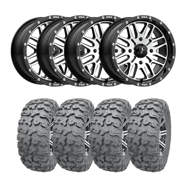 Hjulpakke 89 - Can-Am 4x4 - 27"/14" – Wanda P3036, MSA M38 Brute, +10mm –