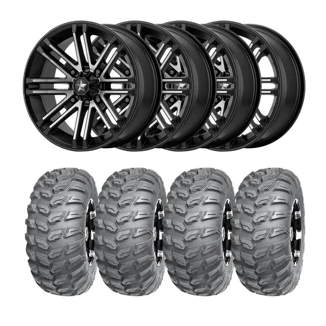 Hjulpakke 91 - Can-Am 4x4 - 26"/14" – Wanda P3035, MSA M40 Rouge - Sort/Titan –