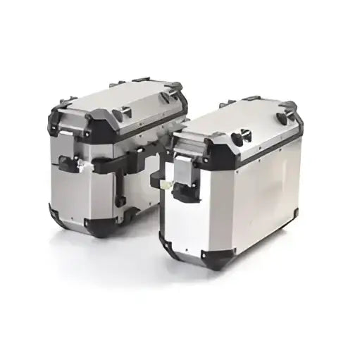 Triumph Expedition sidevesker 2 × 37 liter – sølv - Leks Motor as
