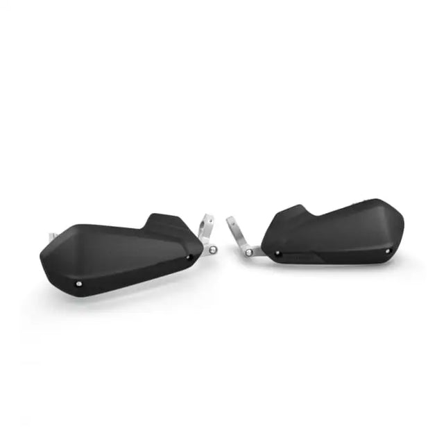 Triumph håndbeskyttere tf enduro i svart matte plast med sølvfargede feste braketter for motorsykkel, atv-er og utv-er