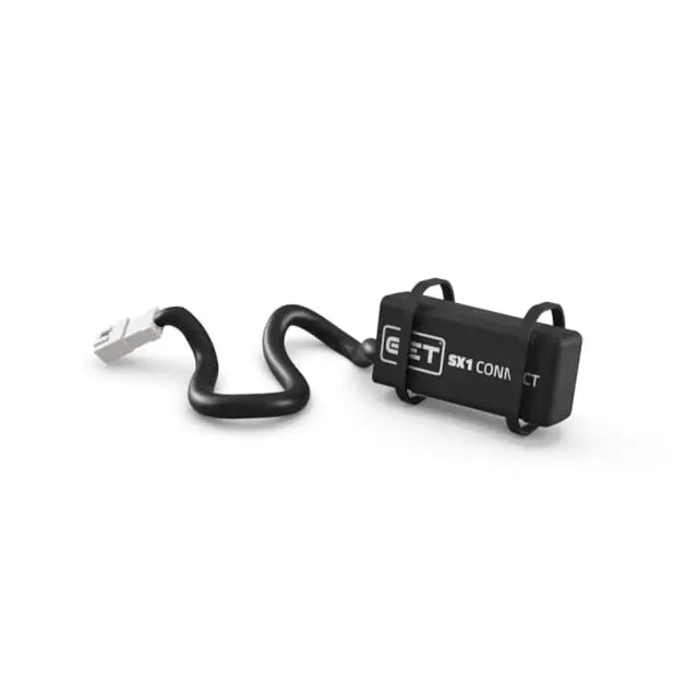 Sort black get sx1 cona ct sykkelholder med spiralformet kabel og hvit kontakt for triumph mx tune pro-modul gen 4 til atv-er og utv-er motorsykkel og tilhenger