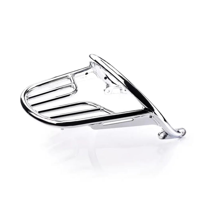 Chrome-finish triumph passasjerbøyle med bagasjebrett bakside i metall med buet design for atv-er og utv-er tilhenger