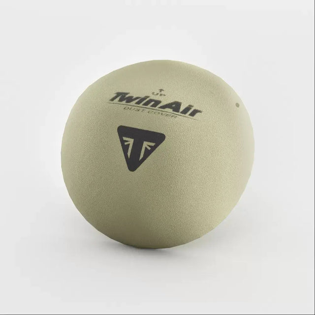 Olivegrønn triumph støvtrekk for luftfilter med svart logo og tekst til atv-er og utv-er samt tilhenger