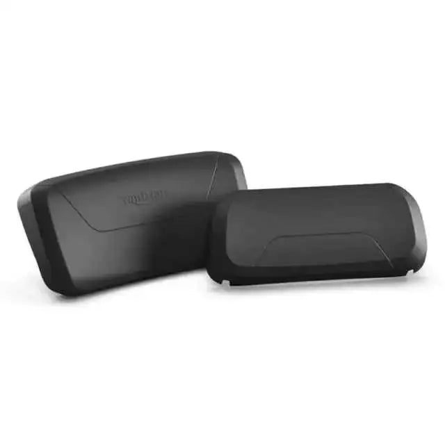 Svart original triumph ryggpute i plast med konturert design til twin helmet top box backrest pad tiger sport 660 800
