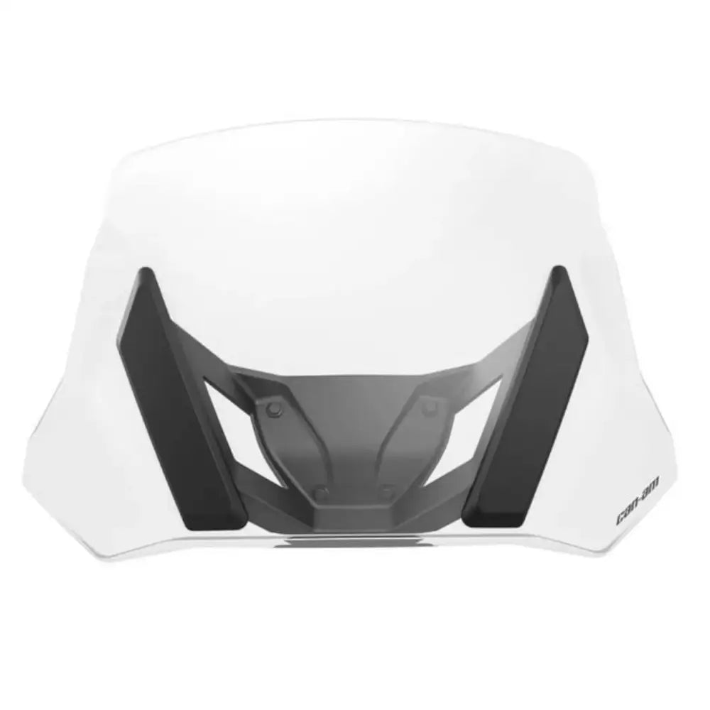 Klar frontrute med svart forsterket ramme og can-am branding for can-am adventure høy frontrute g3l outlander g3l