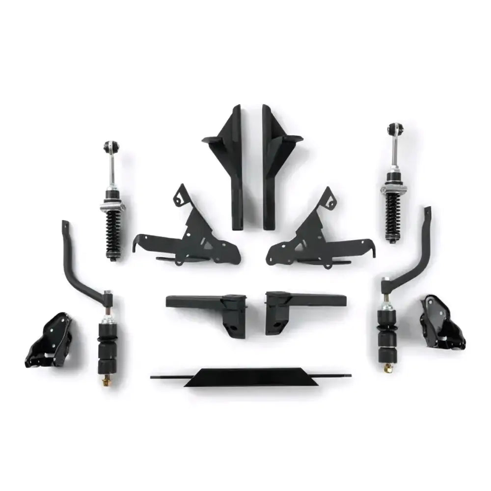 Svart metall monteringskit med krom aksenter og diverse braketter sikrer korrekt montering for can-am outlander g3