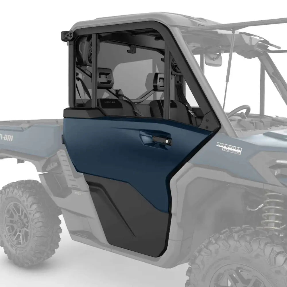Can-am deluxe frontdører to-tonet i dyp blå og svart for can-am defender utility vehicle traxtor g2 g2 max