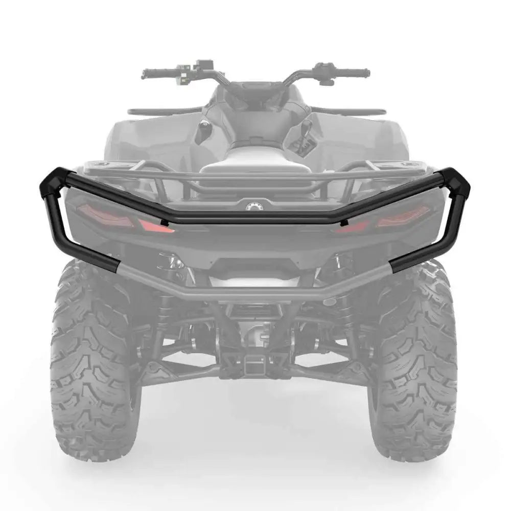 Black tubular front bumper guard for can-am outlander g3l designed as a durable atv rear bumper replacement