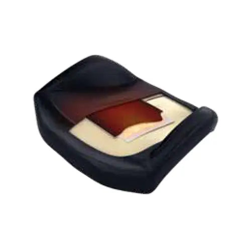 Black leather wallet with red and cream interior for can-am setevarmesett 25 w atv-er og utv-er tilhenger motorsykkel