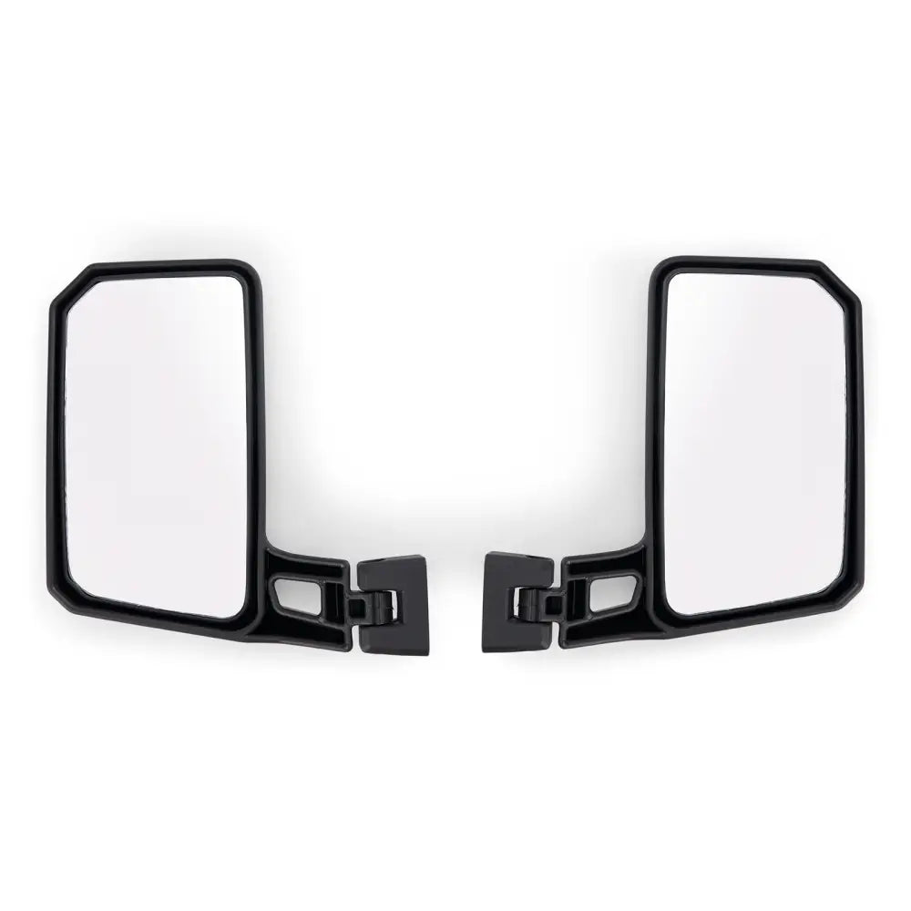Can-am sidespeil for atv-er og utv-er i svart plast med rektangulære rammer og reflekterende glassflater