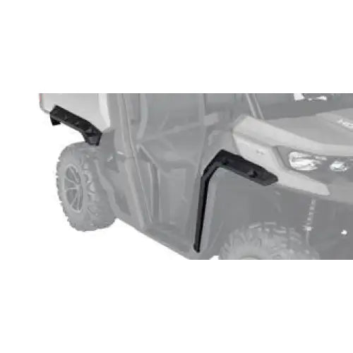 Svart og grå utv med robuste dekk og moderne vinklet design sett bakfra for can-am sport skjermbreddere til traxter g1 og g1 max