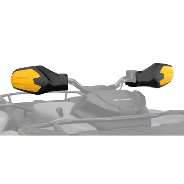 Can-am touring håndbeskyttere i neo yellow med teksturerte svarte og gule ergonomiske grep for outlander g3 g3l modeller