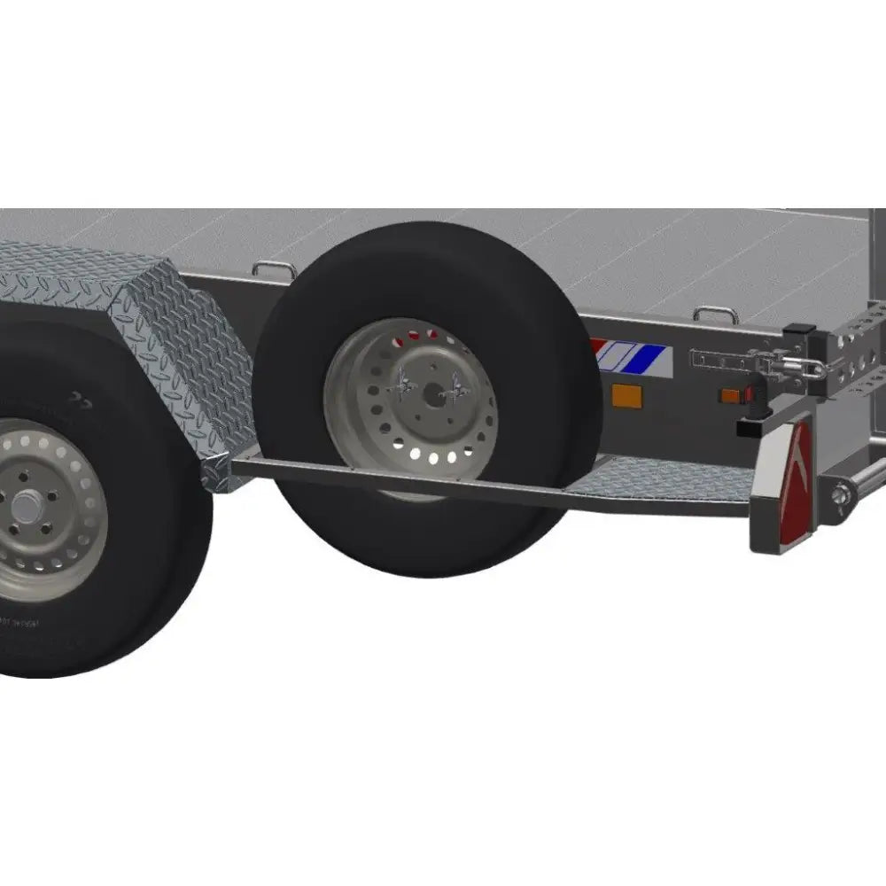 Silver diamond plate gaupen feste trailerhjul med svart gummidekk og rød reflektor for reservehjul kontakt leks motor oslo