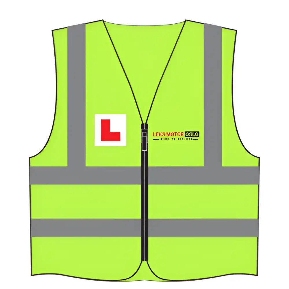 Refleksvest av høy kvalitet fra LEKS Motor for øvelseskjøring - Leks Motor as