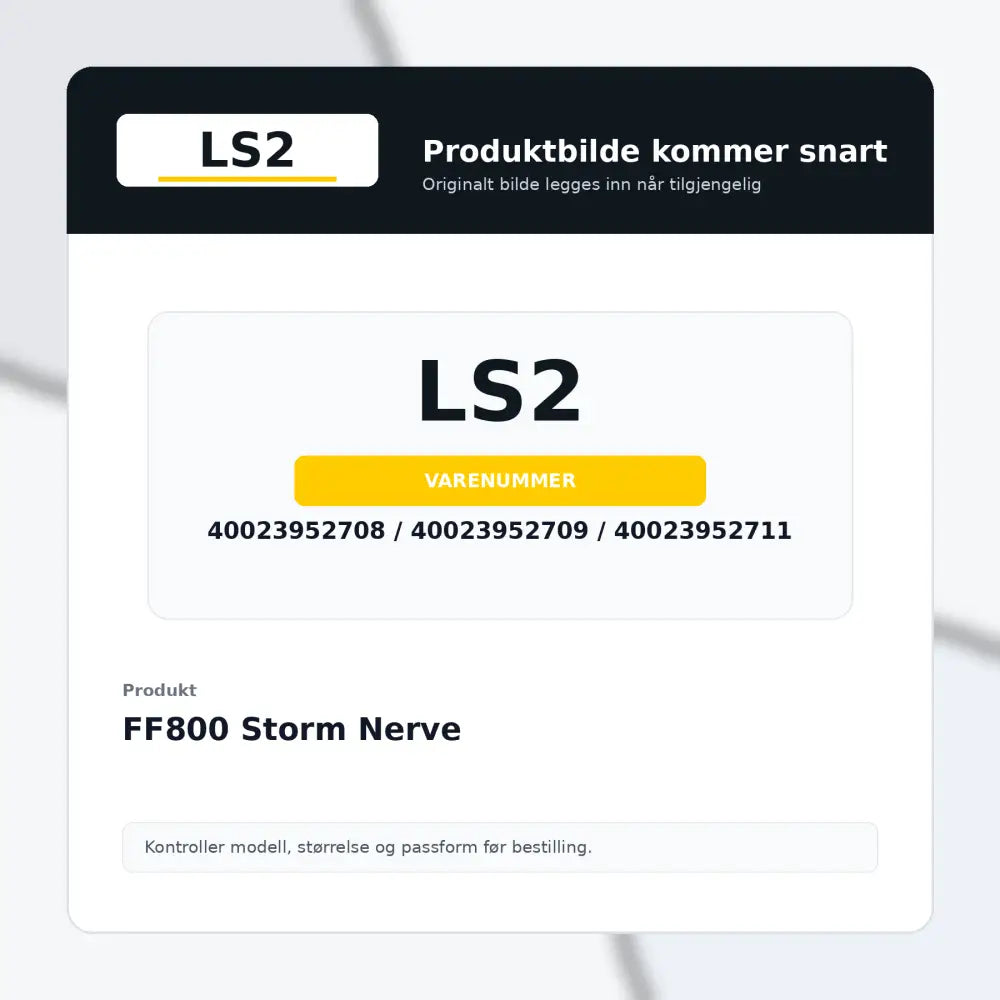 Ls2 ff800 storm nerve svart gul gamingkontroller med ergonomisk design og matt finish integrert solvisir