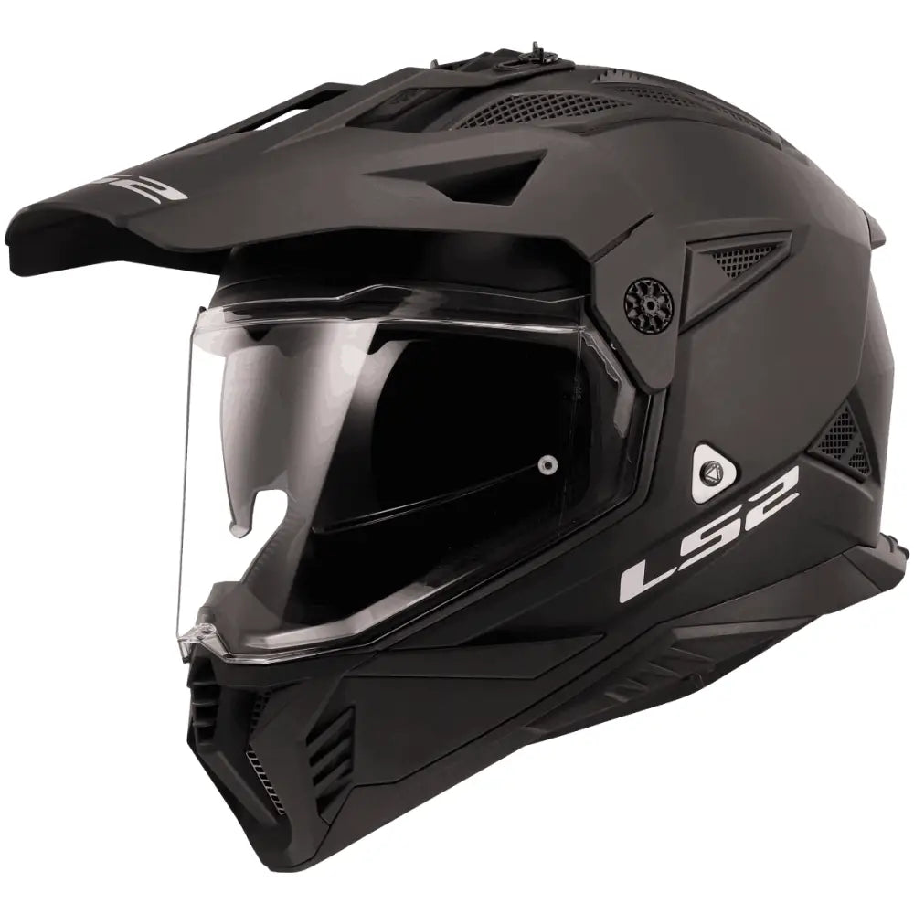 LS2 MX702 Pioneer II Matt Svart Adventurehjelm - Leks Motor as