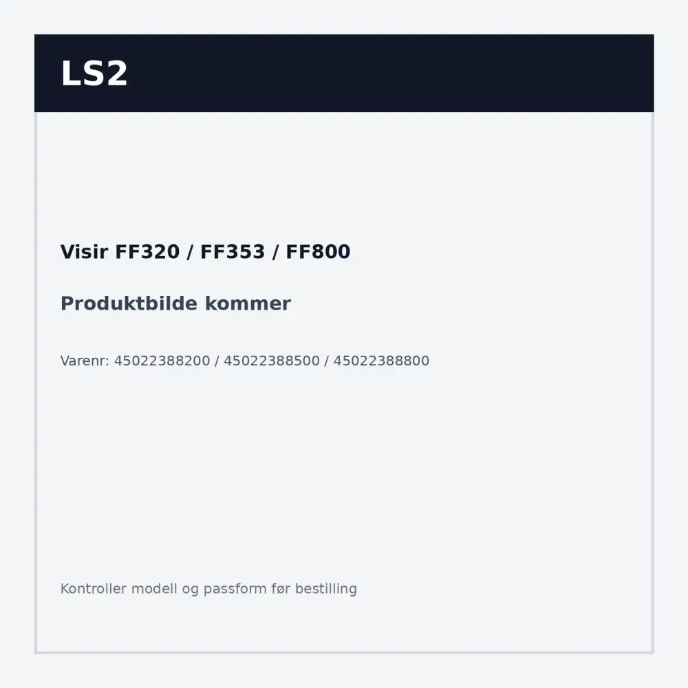 Placeholderbilde for ls2 visir til ff320 ff353 ff800 designet for atv-er og utv-er samt tilhengerbruk