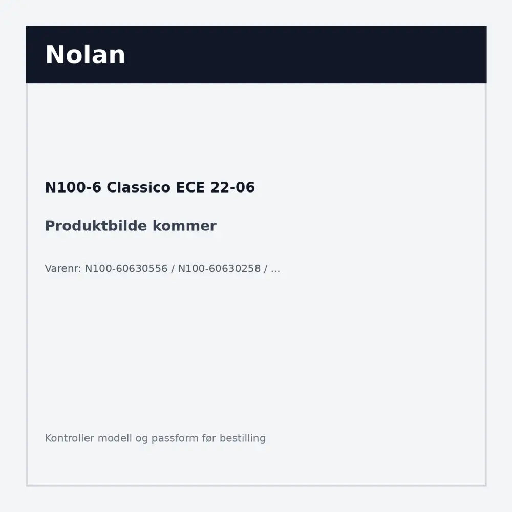 Nolan n100-6 classico classico ece 22-06 åpningshjelm med praktisk modulhjelmfunksjon i elegant svart design