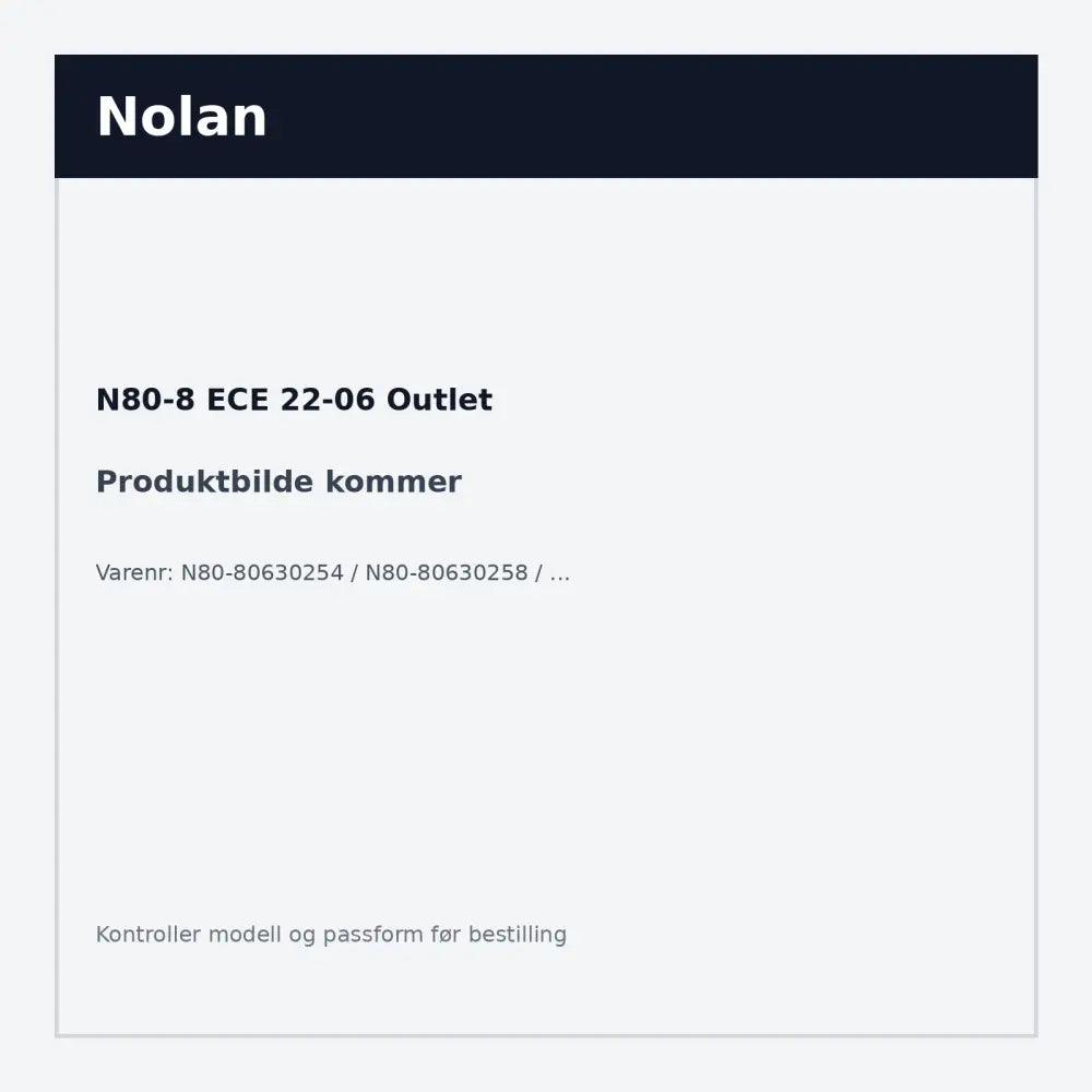 Nolan n80-8 ece helhjelm outlet med svart sikkerhetsbelte spenne for trygg passform