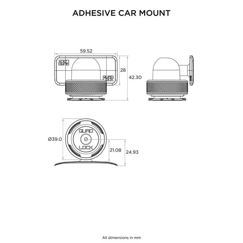 Quad Lock Adhesive Dash/Console Car Mount - Leks Motor as