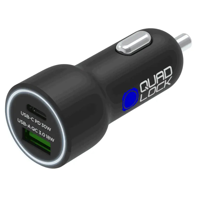Quad Lock Dual USB C+A Car Charger 48W - Leks Motor as