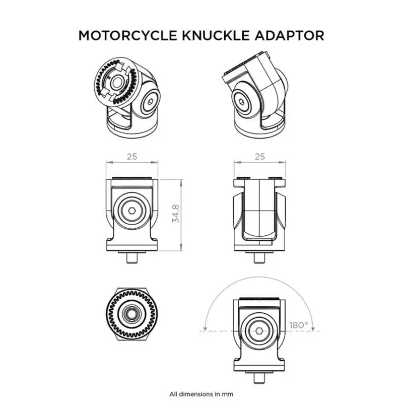 Quad Lock Knuckle Adaptor - Leks Motor as