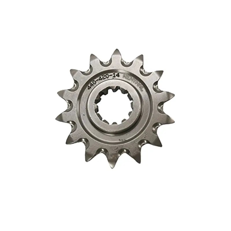 Silver metallisk renthal framdrev med 14 tenner for ktm sx65 2009 kompatible modeller