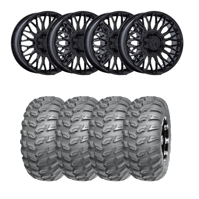 Hjulpakke 29 - Can-Am 4x4 - 26"/14" – Wanda P3035, MSA M50 Clubber Sort B,+10 – 