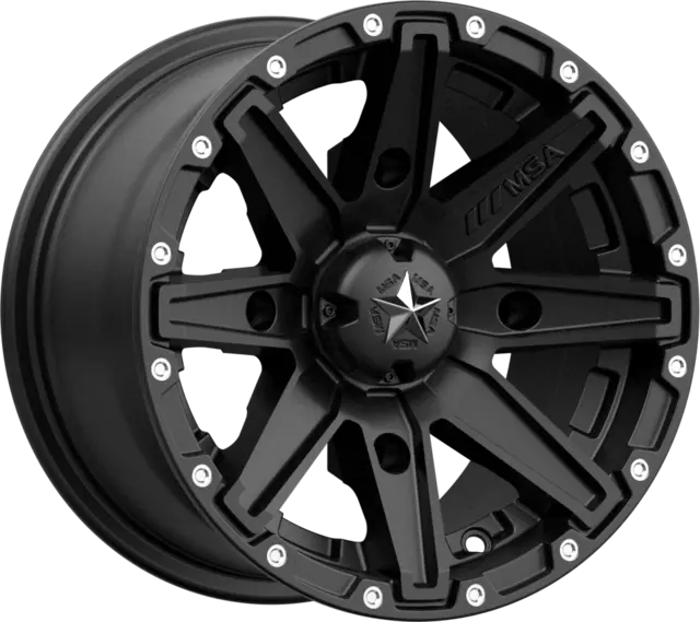 MSA M33 Clutch - Can-Am, 4/137 – ATV/UTV Felg-Sort/Maskinert,12/14/15/16"