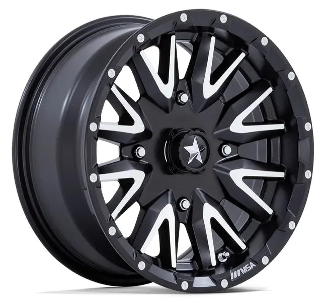 MSA M49 Creed 14/15x7 - 4/137, +10mm – ATV/UTV Felg - Sort Matt, Maskinert