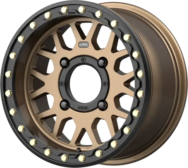 KMC KS235 15X6 - 4/137, +38mm, BL – ATV/UTV Felg - Matt Bronse, Beadlock – 