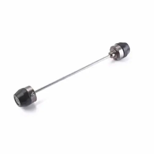Black metal barbell med sfæriske ender for triumph cnc gaffelbeskyttere som skjermer gaffelbenene på tiger 1200