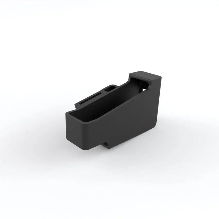 Black plastic magazine holder with sleek minimalist design for triumph connectivity module fitting kit daytona 660