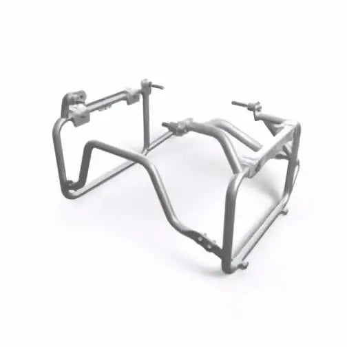 Silver metallisk motorfeste med robust industriell design til triumph expedition sideveskeramme rustfritt stål
