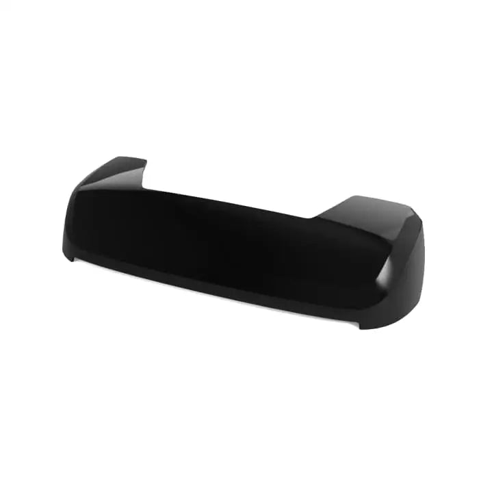 Black glossy plastic triumph fargepanel rear spoiler with sleek aerodynamic design for tiger sport twin helmet top box back side