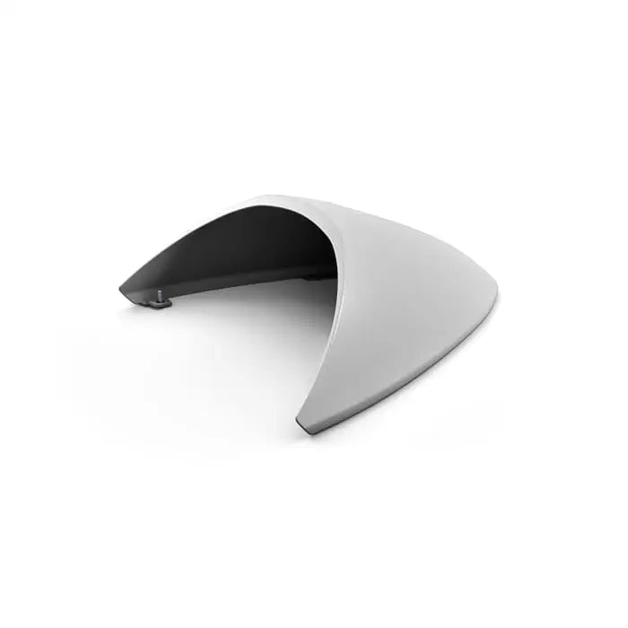 Gray plastic front fairing with sleek curved design and black interior lining for triumph fargetilpasset speed twin 1200