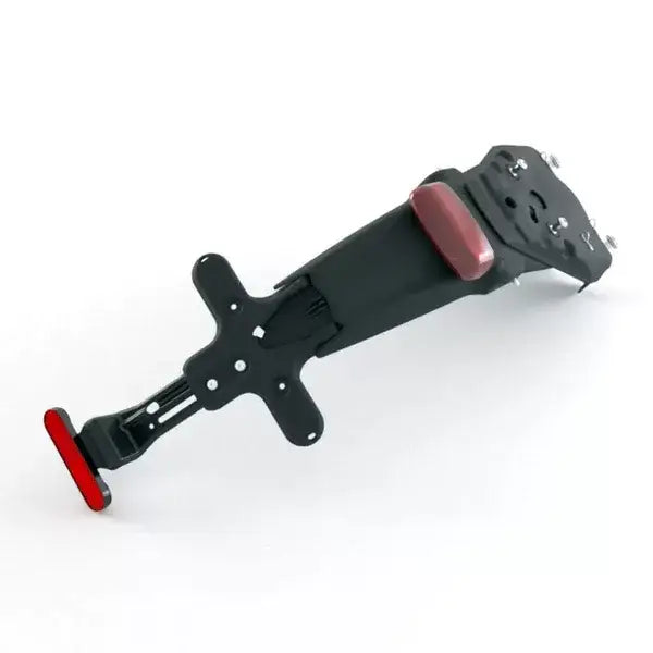 Black triumph fender removal kit rear license plate bracket with red accents for bonneville speed twin and scrambler 900