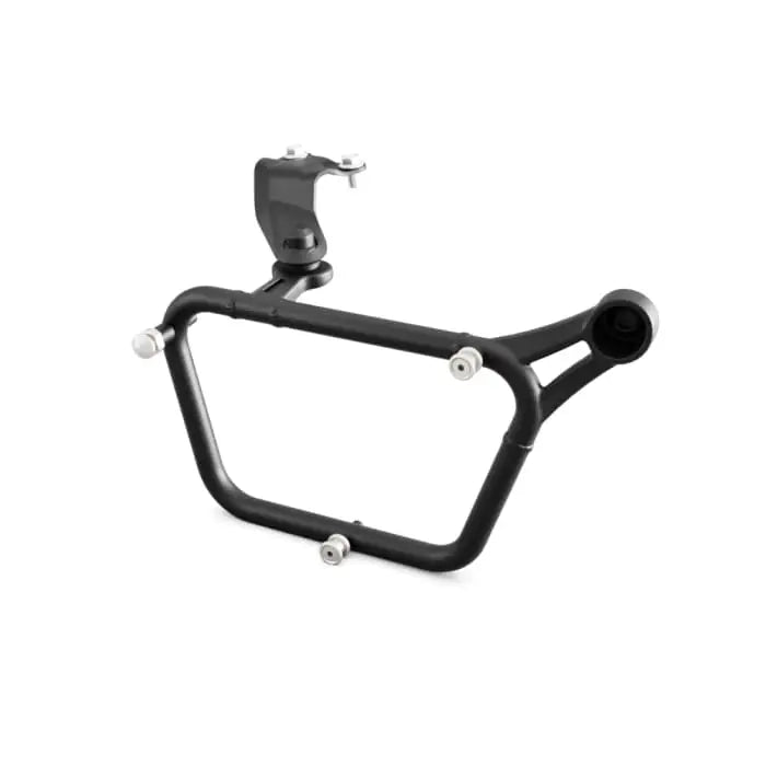 Sort metall sideveskefeste med monteringsbrakett og fire sølvbolter for triumph festesett høyre side speed twin 900