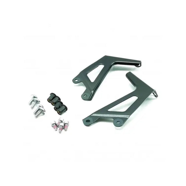 Black matte-finished metal engine guard brackets for triumph flyscreen mounting kit speed twin 900, suitable for speed twin and atv-er og utv-er