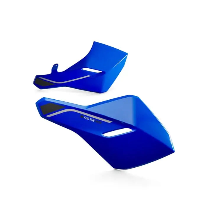 Vibrant blue triumph formstøpt belly pan for tiger sport 800 with sleek aerodynamic contours and subtle white stripes