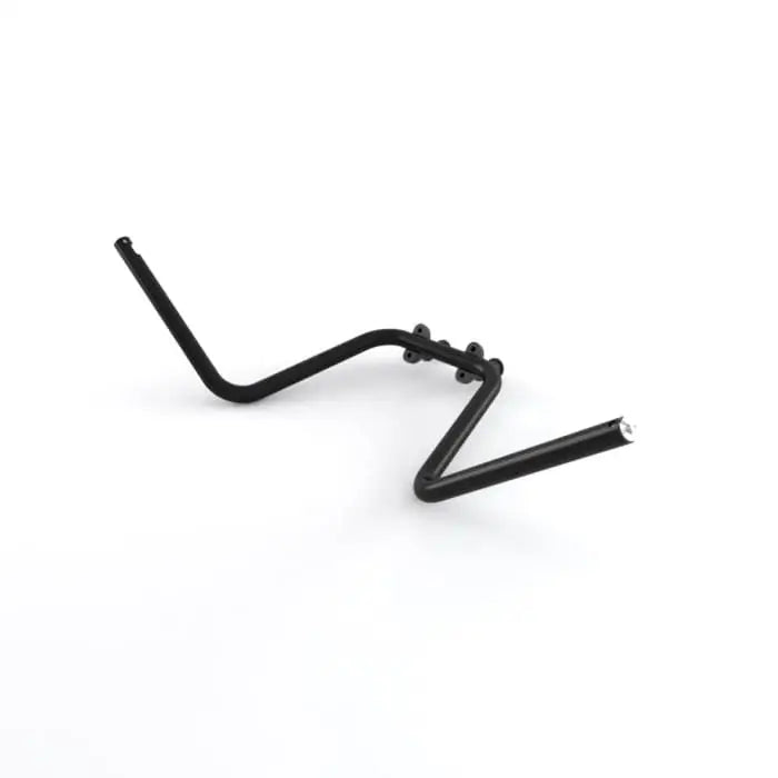 Triumph høyt ape hanger styre i svart matt med buet design og monteringsmaskinvare i metall