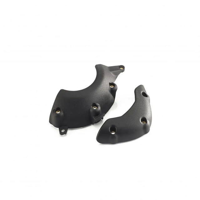 Black plast motorbeskytterdeksel med integrerte monteringshull for original triumph motorbeskyttersett speed twin 900