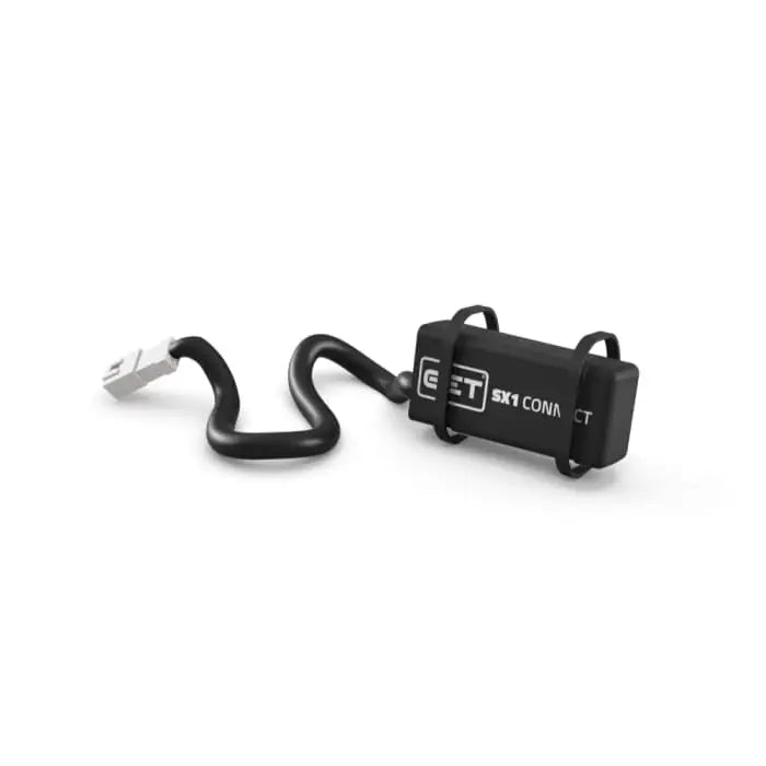 Sort black get sx1 cona ct sykkelholder med spiralformet kabel og hvit kontakt for triumph mx tune pro-modul gen 4 til atv-er og utv-er motorsykkel og tilhenger