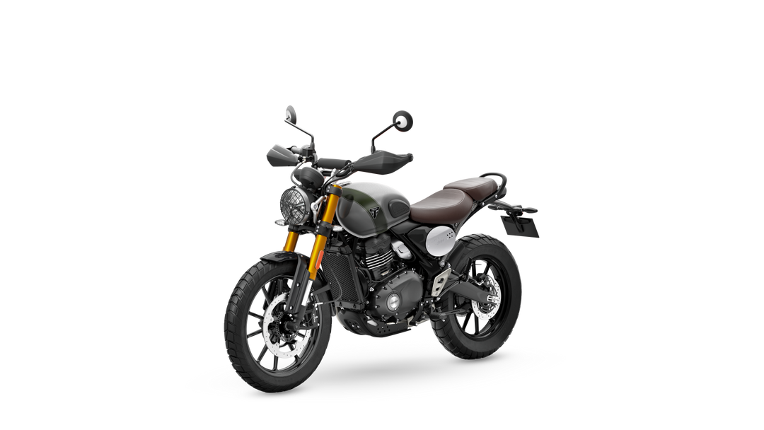 Scrambler 400 2027 Matt Pewter Grey LHS Front Angle