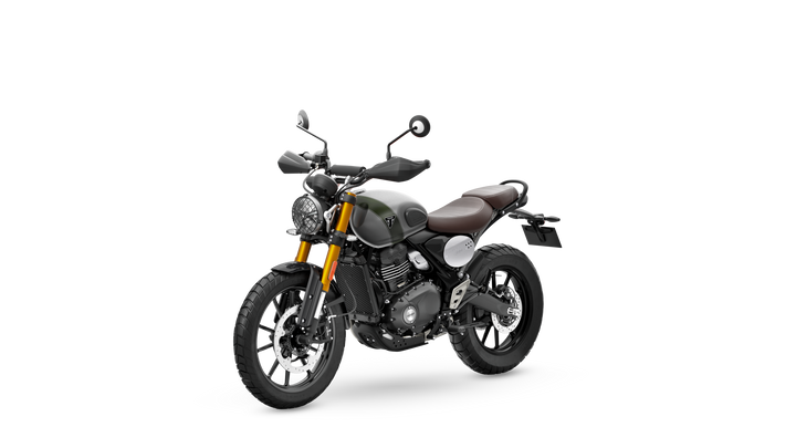 Scrambler 400 2027 Matt Pewter Grey LHS Front Angle
